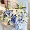 Blue Sky & Snow Flower Basket