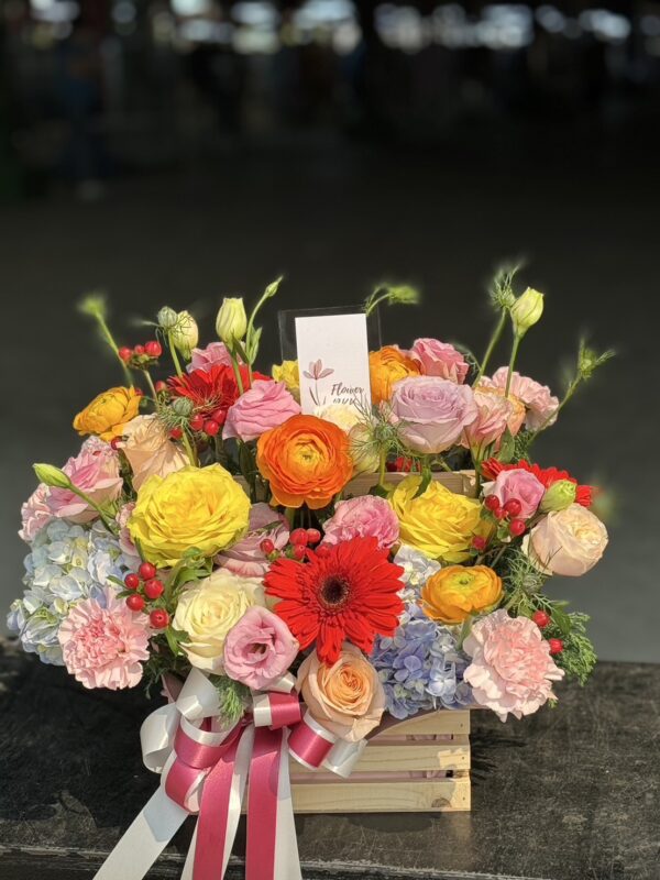 Cheerful Blossom Basket