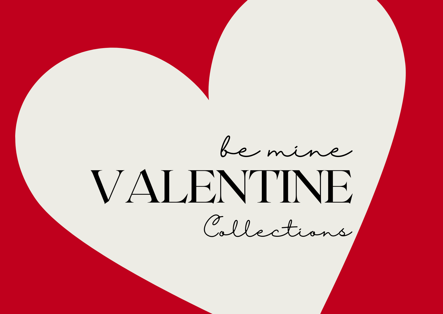 Red Simple Valentine's Day Card Puppy Love Blossom Bouquet (M)